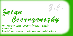 zalan csernyanszky business card